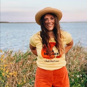 Vintage Silk Screened Tee- Size S/M